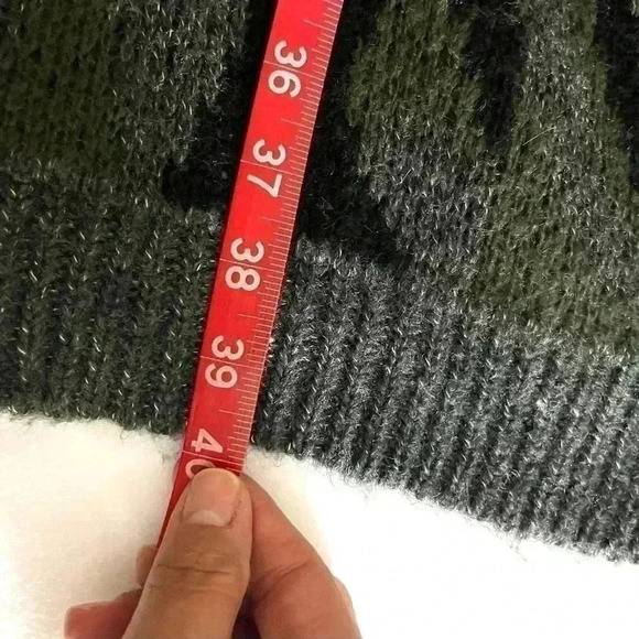 Evereve John Jenn Geo Open Front Collar Long Slouch Pocket Duster Cardigan SizeL - Picture 12 of 12